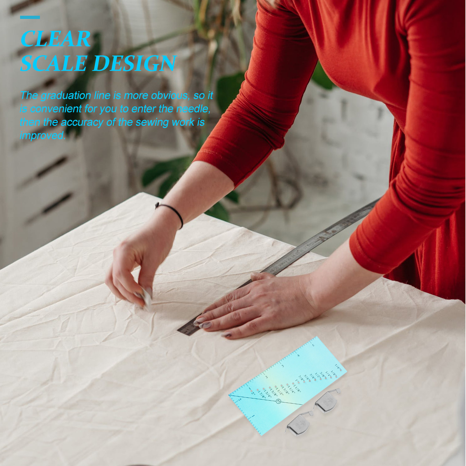 Sewing Gauge Ruler - 1 juego de reglas de plástico